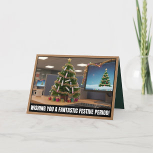 Lustige Festtagszeit Weihnachten Karte