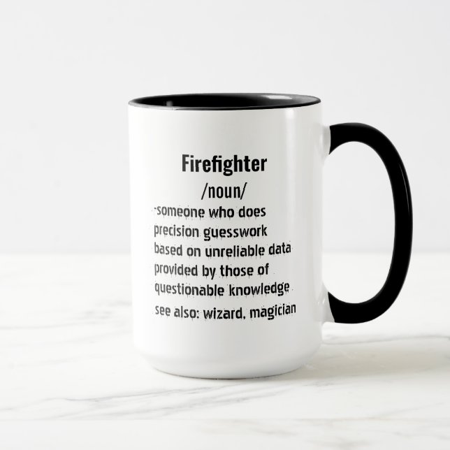 lustige Feuerwehren Definition Geschenke für Männe Tasse (Rechts)