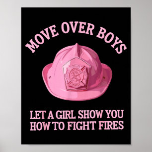 Lustige Feuerwehrmann-Kunst für Frauen Mädchen Feu Poster