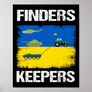 Lustige Finders Keepers Farmer Traktor Panzer Unte Poster