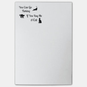 Lustige Fischen-Katze Posten-Es-Anmerkungen Post-it Klebezettel