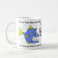 Lustige Fischen-Tasse, i'ts, nicht wie tief Sie