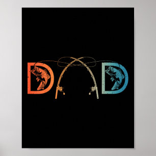 Lustige Fischer-Vater-Kunst für Väter Männer Vater Poster