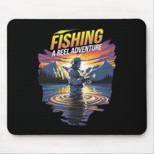 Lustige Fischerei-Zitat-Kunstwerke perfekt für Ang Mousepad