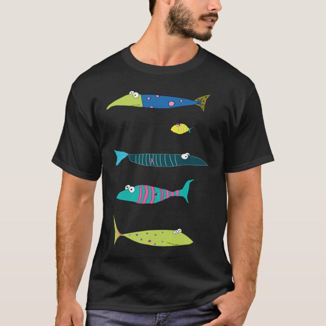 lustige Fischsammlung T-Shirt (Vorderseite)