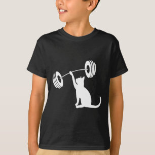 Lustige Fitness Gewicht Stärke Gym Katze Heben Für T-Shirt