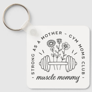 Lustige Fitness-Mama Muskel-Mami Mutter Schlüsselanhänger