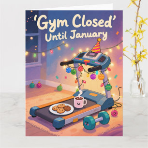 Lustige Fitness-Weihnachtskarte Fitnessstudio gesc Karte