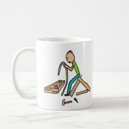 Lustige Flachverpackung Selbstmontage Kaffeetasse