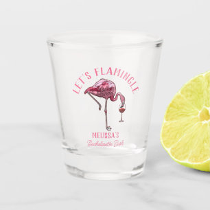 Lustige Flamingo-Junggesellinnen-Abschiedswochepar Schnapsglas