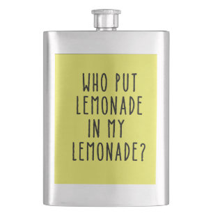 Lustige Flasche mit Limonaden-Text Flachmann