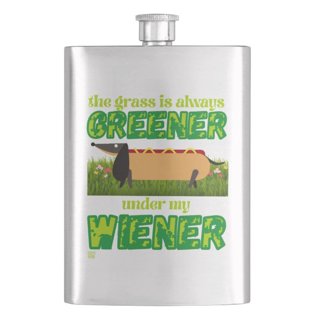 lustige Flasche "MY DACKEL" Flachmann (Vorderseite)