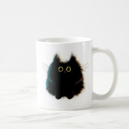Lustige flaumige Katze auf Kaffee-Tasse Kaffeetasse
