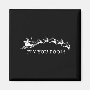 Lustige Fliege, ihr Narren, Weihnachtsmann Schlitt Magnet