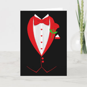Lustige Fliege Smoking Formal Party Valentinstag C Karte