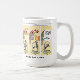 Lustige Florida-Vögel, die ihr Terrain verteidigen Kaffeetasse