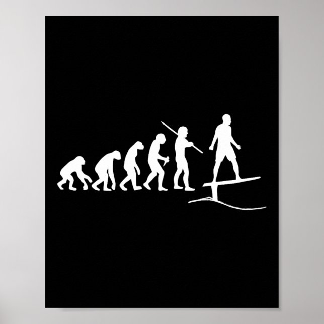 Lustige Foils Surfen Brett Evolution Welle Surfen  Poster (Vorne)