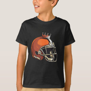 Lustige Football-Helm Mit Krone Kostüm für Jungen T-Shirt