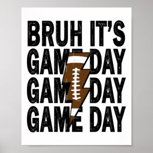 Lustige Football-Jungs Kinder Bruh Es ist Spieltag Poster