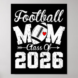 Lustige Football-Mutter der Abschlussklasse Poster