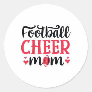 Lustige Football- und Cheerleading-Mama Cheer-Mama Runder Aufkleber