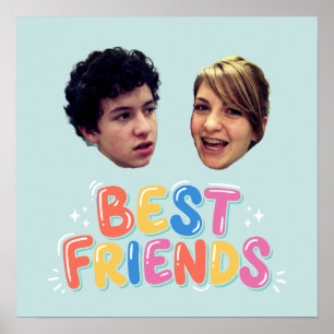 Lustige Foto-Vorlage für beste Freunde Poster