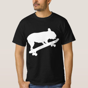 lustige französische Bulldogge auf Skateboard T-Shirt