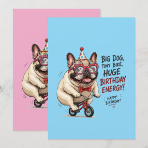 Lustige Französische Bulldogge Geburtstags Fahrrad