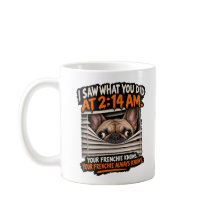 Lustige Französische Bulldogge Kaffeetasse Schräg