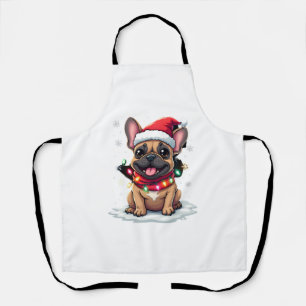 Lustige Französische Bulldoggen Weihnachten Santa Schürze