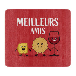 lustige französische Käseliebhaber Cutting Board Schneidebrett