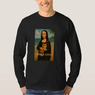 Lustige französische Mona Lisa Konzept Cartoon Art T-Shirt