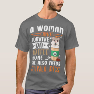 Lustige Frau Kaffee Meerschweinchen Mutter Tiere H T-Shirt