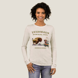 Lustige Frau macht ein Bild von wildem Bison T-Shi Tri-Blend Shirt