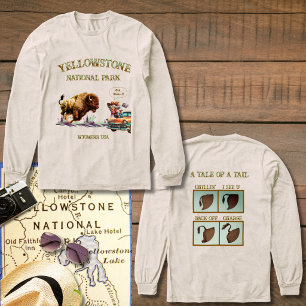 Lustige Frau macht Foto von Bison Büffel T-Shirt Tri-Blend Shirt