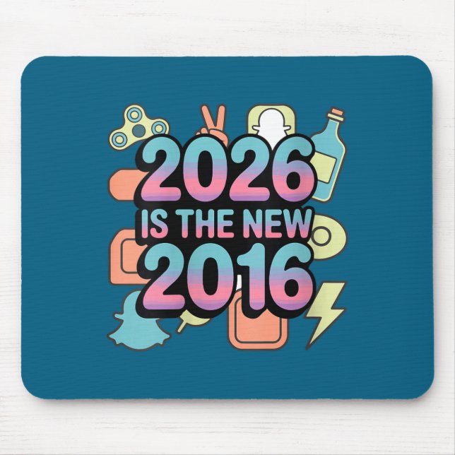 Lustige Frauen 2016 Retro Nostalgie V Mousepad (Vorne)