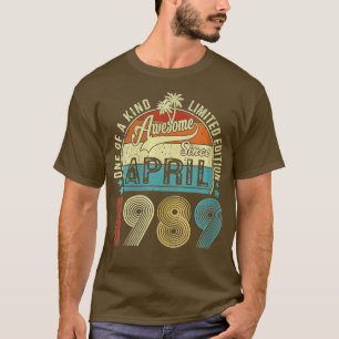 Lustige Frauen 34 Jahre alt Großartig seit April 1 T-Shirt