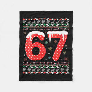 Lustige Frauen 67 Meme Weihnachten PJs Six Seven G Fleecedecke
