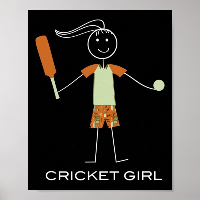 Lustige Frauen Cricket  Poster (Vorne)