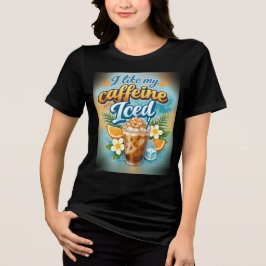 Lustige Frauen-Eiskaffee-Liebhaber Tri-Blend Shirt