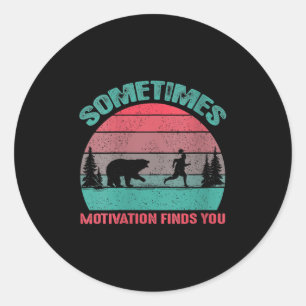 Lustige Frauen Lauf Motivation Manchmal Motiva Runder Aufkleber