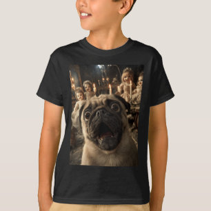 Lustige Frauen-Pug-Selfie mit gruseligen Puppen Gr T-Shirt