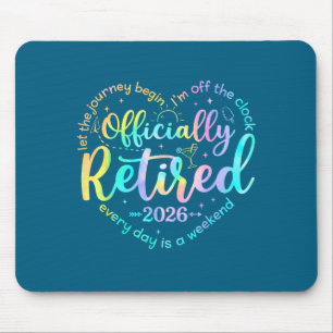 Lustige Frauen Retro offiziell im Ruhestand Herz R Mousepad