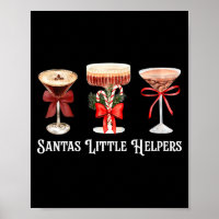 Lustige Frauen Santa's Little Helper Martini Schwa