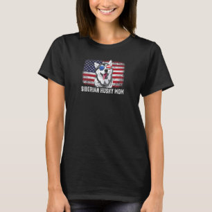 Lustige Frauen Sibirischer Husky-Mama Amerikanisch T-Shirt
