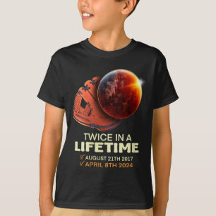 Lustige Frauen Sonnenfinsternis Zweimal Lebensläng T-Shirt