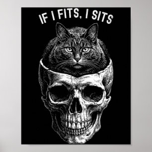 Lustige Frauen Wenn es passt, sitze ich schwarzer Poster