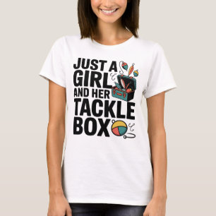 Lustige Frauenanglerin Süße Anglerin Frau T-Shirt