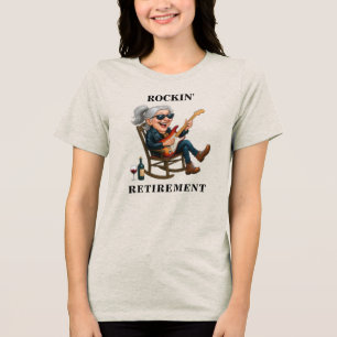 Lustige Frauenpensionierung Tri-Blend Shirt