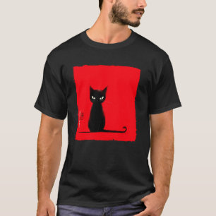 Lustige freche Katze japanische Kunst mürrische Ne T-Shirt